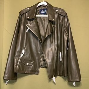 Scoop Faux Leather Moto Jacket XXL (20)